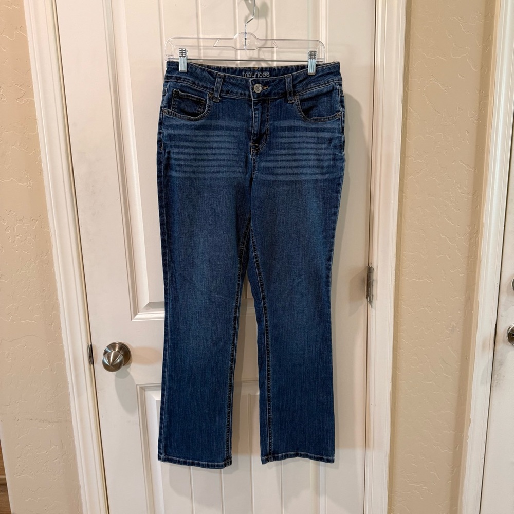 Maurices Women's Boot Cut Jeans — Dark Blue Wash 8 short
